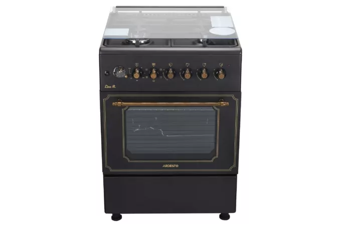 Плита ARDESTO комби Line-R, 53л, 60×60см, конвекция, чугун, подсветка, форсунки LPG (подключение газового баллона), черный