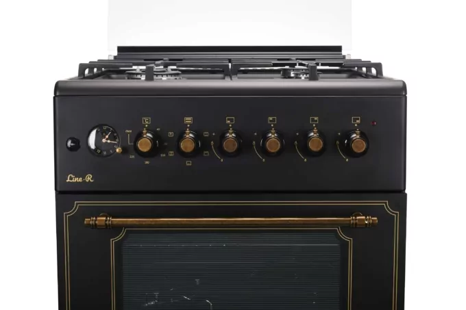 Плита ARDESTO комби Line-R, 53л, 60×60см, конвекция, чугун, подсветка, форсунки LPG (подключение газового баллона), черный