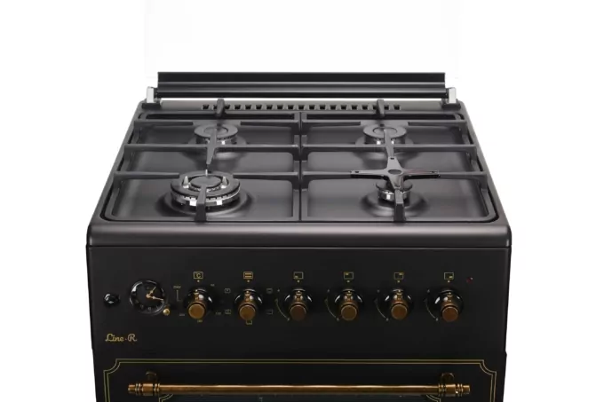 Плита ARDESTO комби Line-R, 53л, 60×60см, конвекция, чугун, подсветка, форсунки LPG (подключение газового баллона), черный