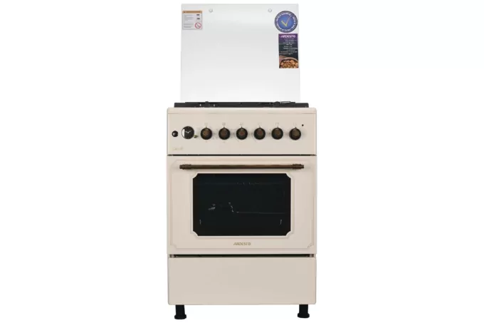 Плита ARDESTO комбі Line-R, 53л, 60×60см, конвекція, чавун, підсвічування, форсунки LPG (підключення газового балона), бежевий