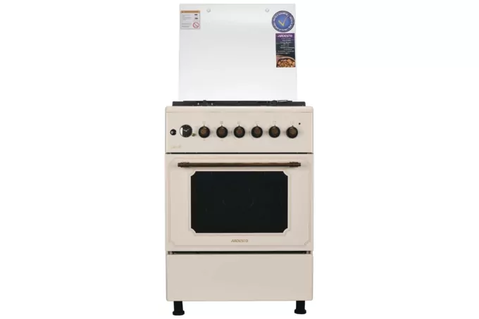 Плита ARDESTO комбі Line-R, 53л, 60×60см, конвекція, чавун, підсвічування, форсунки LPG (підключення газового балона), бежевий