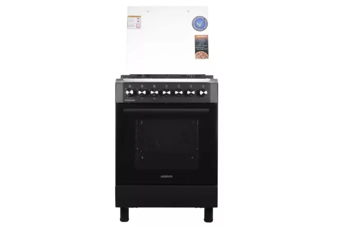 Cooker ARDESTO combined Elegance, 66L, 60x60cm, convection, cast-iron, lamp, LPG conversion set (gas cylinder connection), wire rack system, black