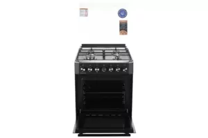 Cooker ARDESTO combined Elegance, 66L, 60x60cm, convection, cast-iron, lamp, LPG conversion set (gas cylinder connection), wire rack system, black