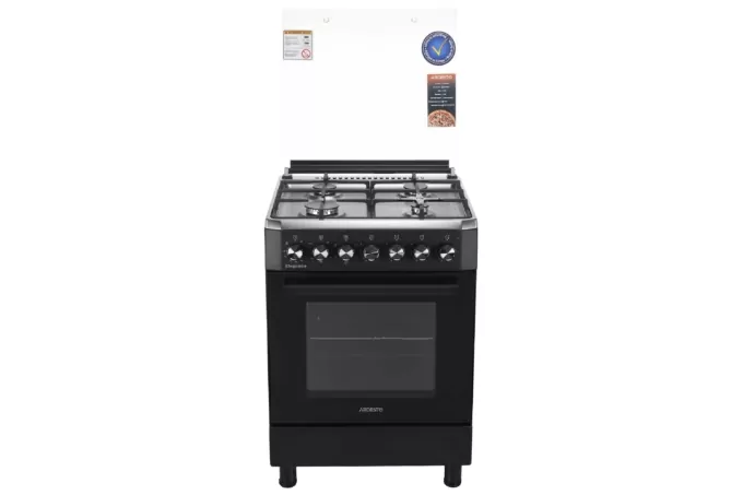 Cooker ARDESTO combined Elegance, 66L, 60x60cm, convection, cast-iron, lamp, LPG conversion set (gas cylinder connection), wire rack system, black