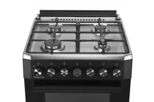 Cooker ARDESTO combined Elegance, 66L, 60x60cm, convection, cast-iron, lamp, LPG conversion set (gas cylinder connection), wire rack system, black