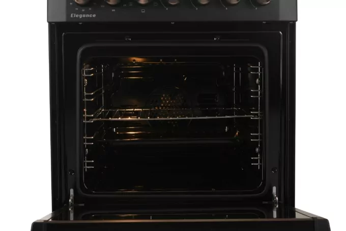 Cooker ARDESTO combined Elegance, 66L, 60x60cm, convection, cast-iron, lamp, LPG conversion set (gas cylinder connection), wire rack system, black