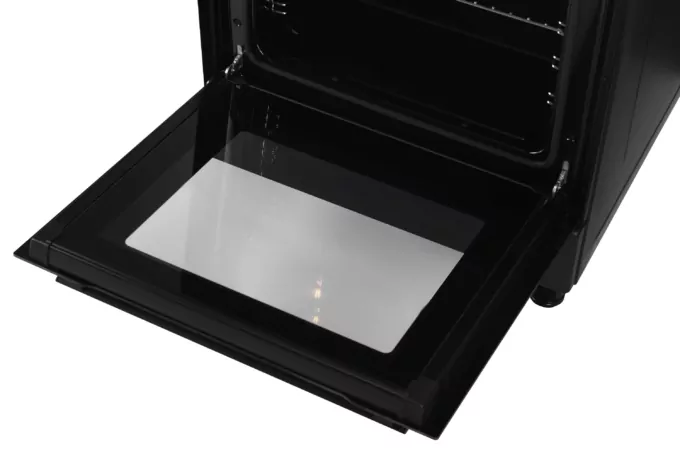 Cooker ARDESTO combined Elegance, 66L, 60x60cm, convection, cast-iron, lamp, LPG conversion set (gas cylinder connection), wire rack system, black