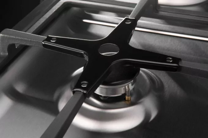 Cooker ARDESTO combined Elegance, 66L, 60x60cm, convection, cast-iron, lamp, LPG conversion set (gas cylinder connection), wire rack system, black