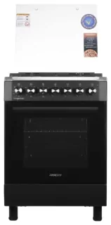 Cooker ARDESTO combined Elegance, 66L, 60x60cm, convection, cast-iron, lamp, LPG conversion set (gas cylinder connection), wire rack system, black