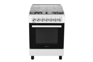 Плита ARDESTO комби Elegance, 66л, 60×60см, конвекция, чугун, подсветка, форсунки LPG (подключение газового баллона), белый