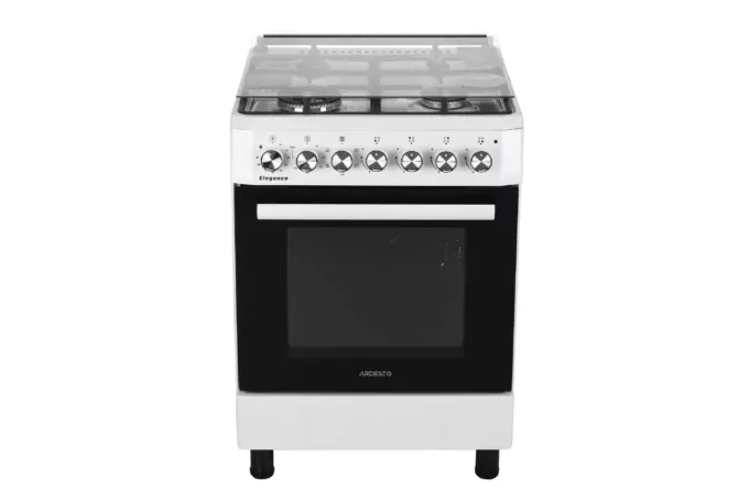 Плита ARDESTO комби Elegance, 66л, 60×60см, конвекция, чугун, подсветка, форсунки LPG (подключение газового баллона), белый