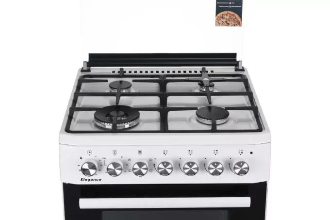 Плита ARDESTO комби Elegance, 66л, 60×60см, конвекция, чугун, подсветка, форсунки LPG (подключение газового баллона), белый