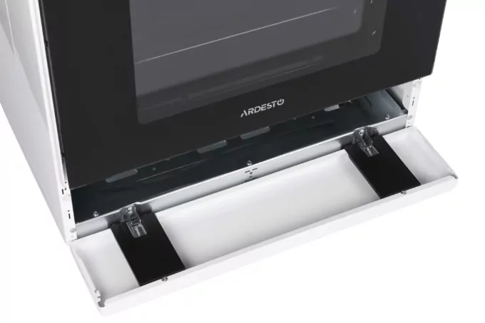 Плита ARDESTO комби Elegance, 66л, 60×60см, конвекция, чугун, подсветка, форсунки LPG (подключение газового баллона), белый
