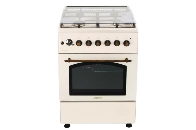 Плита ARDESTO комби Line-R, 53л, 60×60см, конвекция, чугун, подсветка, форсунки LPG (подключение газового баллона), кремовый