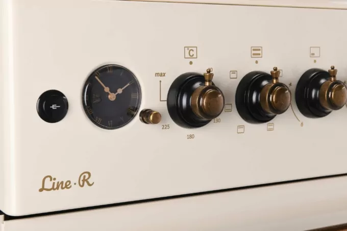 Плита ARDESTO комби Line-R, 53л, 60×60см, конвекция, чугун, подсветка, форсунки LPG (подключение газового баллона), кремовый