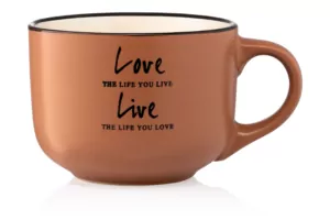 Чашка ARDESTO Way of life, 550 мл, коричневая, AR3478BR