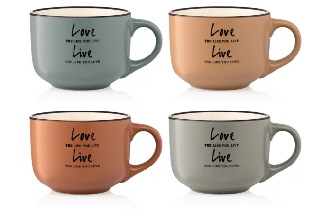 Чашка  Ardesto Way of life, 550мл, керамика, коричневый светлый