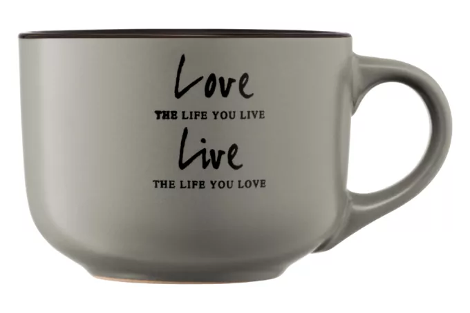 Чашка ARDESTO Way of life, 550 мл, серая, AR3478GR