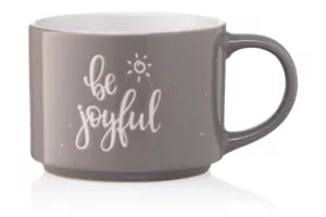 ARDESTO Чашка Be joyful, 330 мл, сіра, кераміка