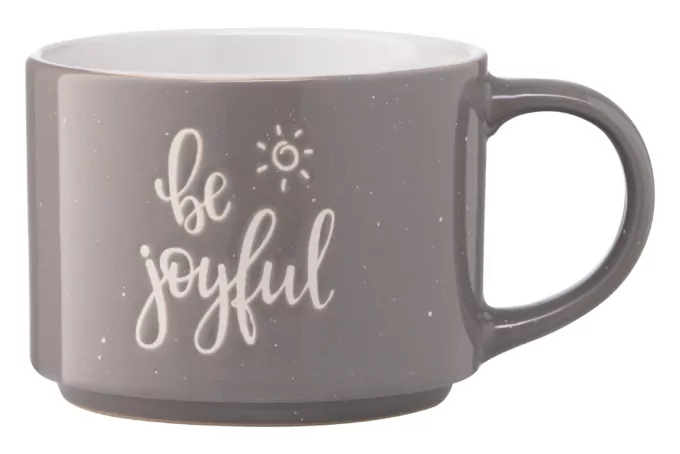ARDESTO Чашка Be joyful, 330 мл, сіра, кераміка
