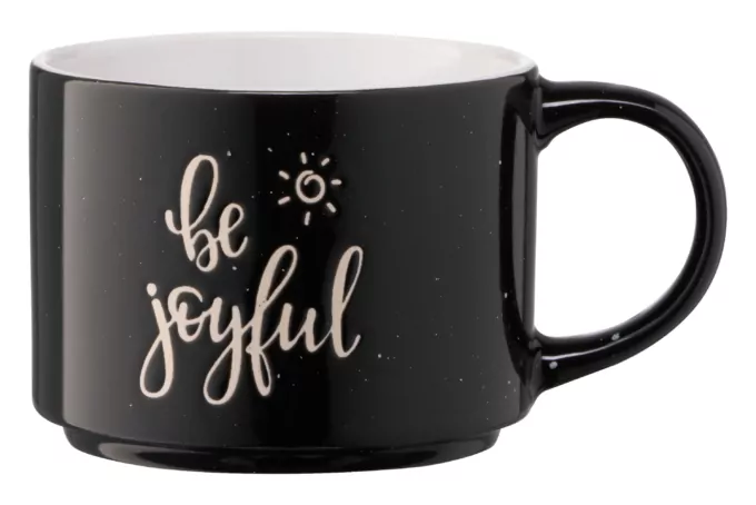 Чашка ARDESTO Be joyful, 330 мл, черная, AR3472BK