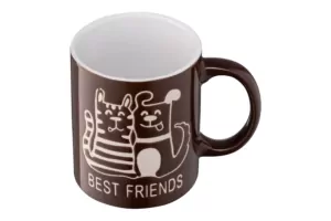 Чашка Ardesto Best friends, 330мл, керамика, коричневый