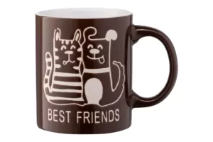Чашка Ardesto Best friends, 330мл, керамика, коричневый