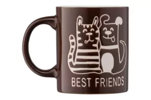 Чашка Ardesto Best friends, 330мл, керамика, коричневый