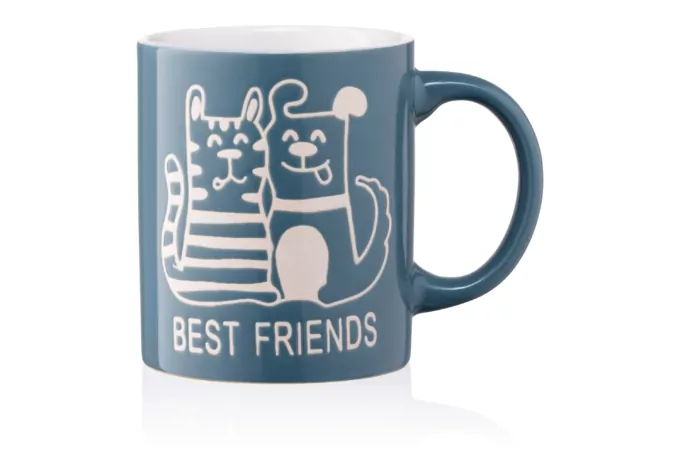 Mug ARDESTO Best friends, 330 ml, blue, AR3471BL