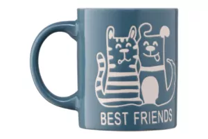 Mug ARDESTO Best friends, 330 ml, blue, AR3471BL