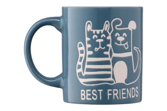 Mug ARDESTO Best friends, 330 ml, blue, AR3471BL
