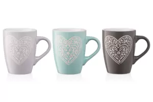 Ardesto Mug Heart, 330ml, ceramics, light blue