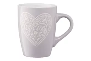 Чашка Ardesto Heart, 330мл, керамика, серый
