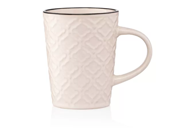 Mug ARDESTO Relief, 320 ml, beige, AR3474BG