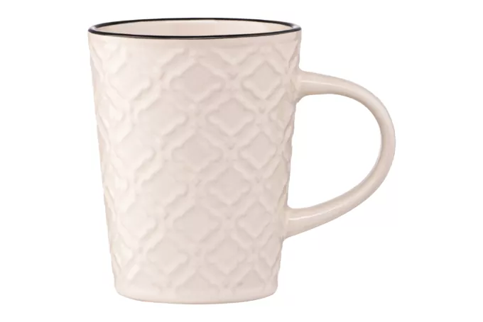 Mug ARDESTO Relief, 320 ml, beige, AR3474BG
