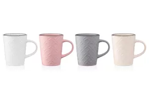 Чашка ARDESTO Relief, 320 мл, розовая, AR3474P