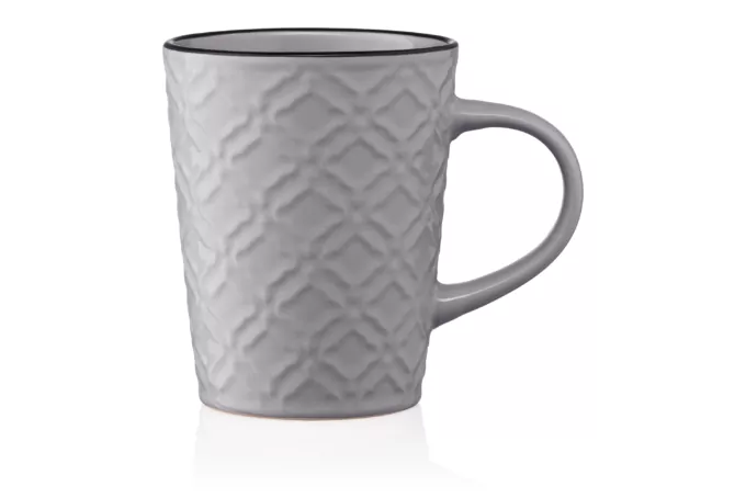 Mug ARDESTO Relief, 320 ml, gray, AR3474GR