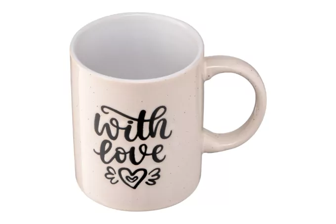 Mug ARDESTO With love, 330 ml, beige, AR3470BG