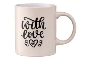 Mug ARDESTO With love, 330 ml, beige, AR3470BG