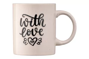 Mug ARDESTO With love, 330 ml, beige, AR3470BG