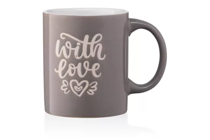 Чашка ARDESTO With love, 330 мл, серая, AR3470GR