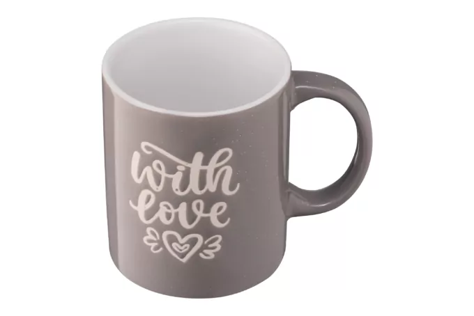 Чашка ARDESTO With love, 330 мл, серая, AR3470GR