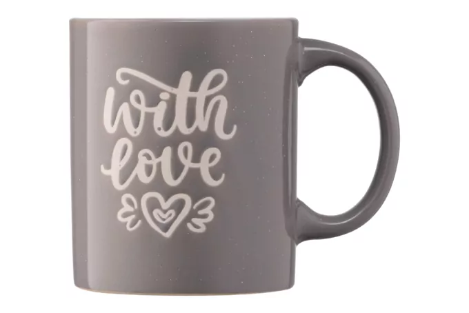 Чашка ARDESTO With love, 330 мл, серая, AR3470GR