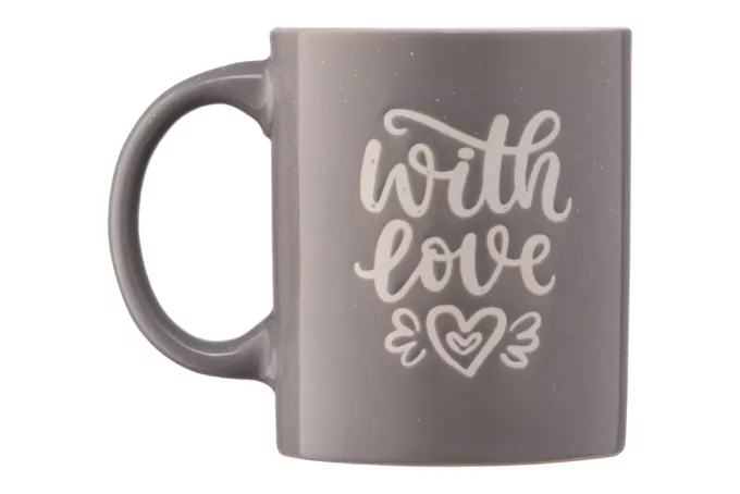 Чашка ARDESTO With love, 330 мл, серая, AR3470GR