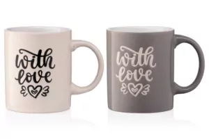 Чашка ARDESTO With love, 330 мл, серая, AR3470GR