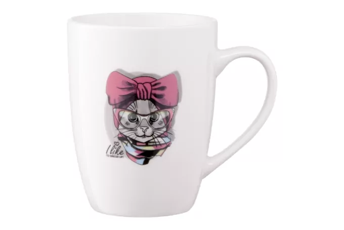 Ardesto Mug  Charm, 320ml, new bone china, white