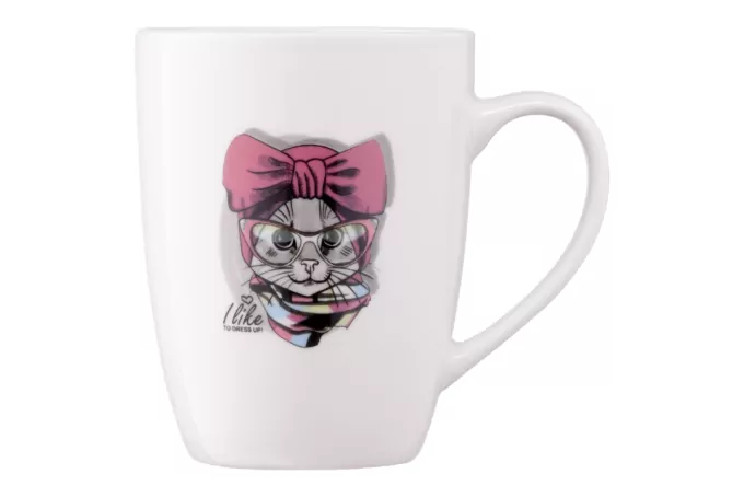 Ardesto Mug  Charm, 320ml, new bone china, white