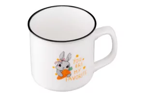 Чашка Ardesto Cute rabbit, 320мл, порцеляна, білий