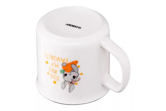 Чашка Ardesto Cute rabbit, 320мл, порцеляна, білий