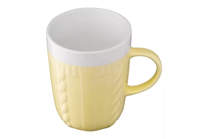 Mug ARDESTO Кnitti, 330 ml, yellow, AR3457Y